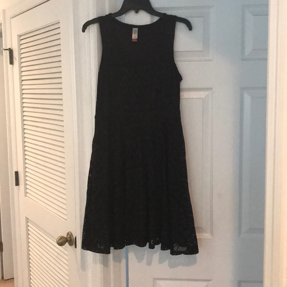 Black lace dress with pattern
